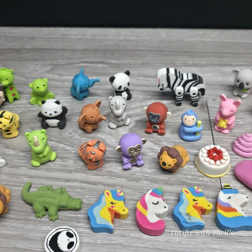 Animal Erasers And Other Erasers- Pets Pencil Erasers Puzzle Animals - 35+ Piece
